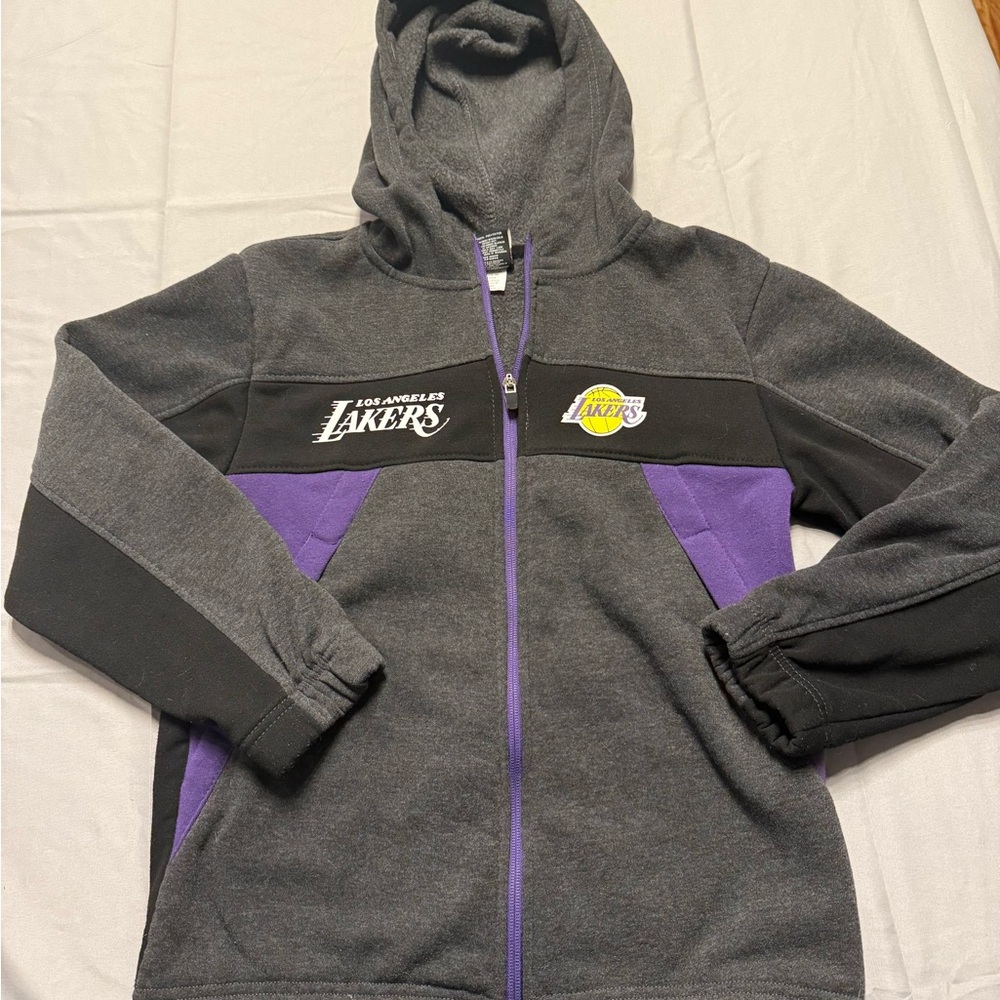 NBA Lakers Kids Jacket - Black, Gray, and Purple